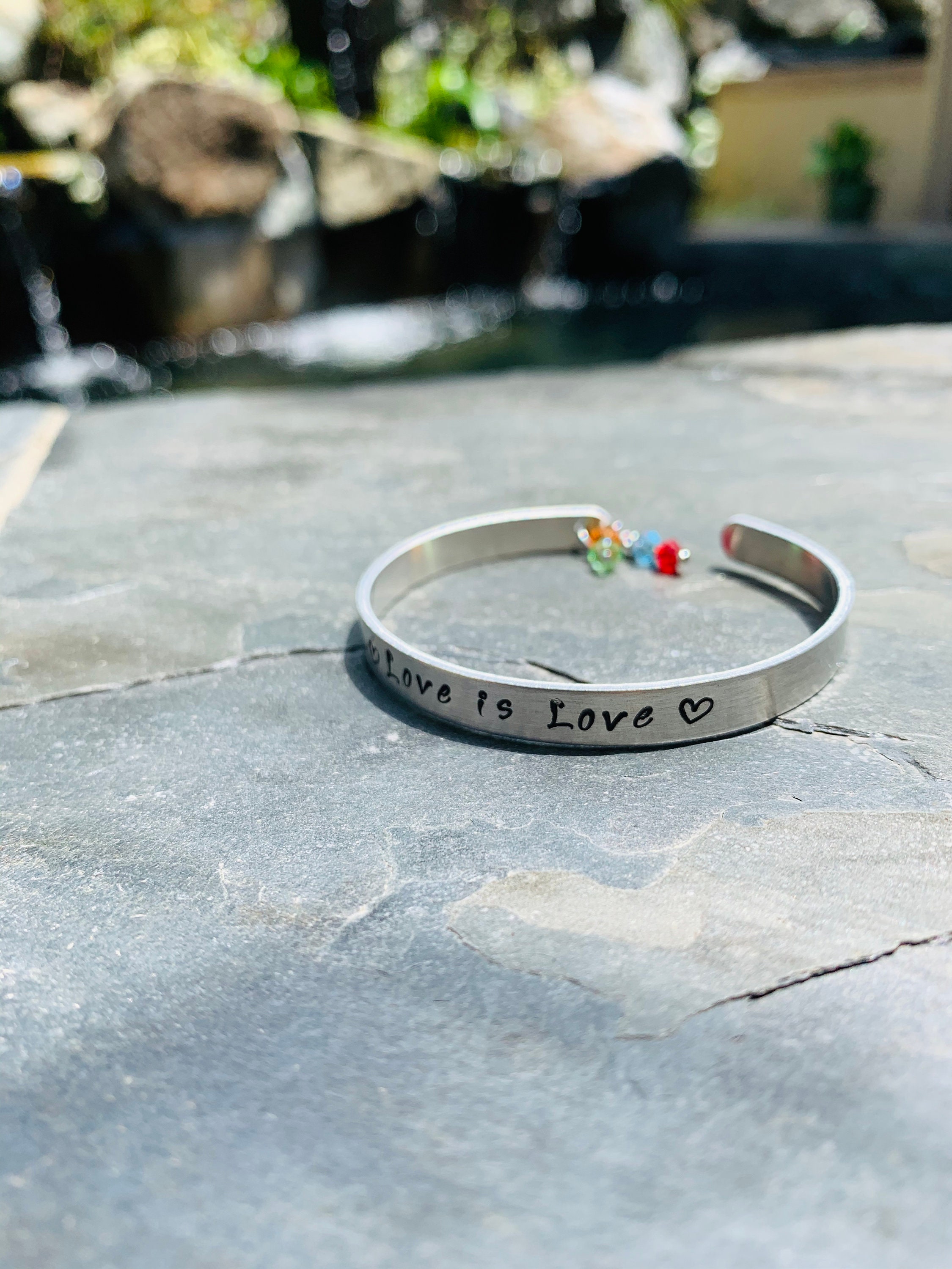 Personalized love is love bracelet pride bracelet custom Etsy