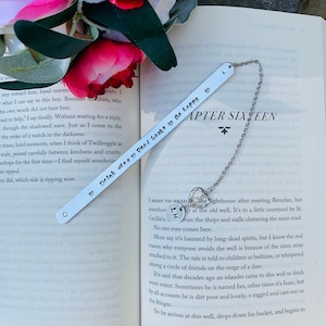 Personalized metal Bookmark, Retirement Gift For Women, Enjoy The Next Chapter, Graduation, wedding bookmark. image 6