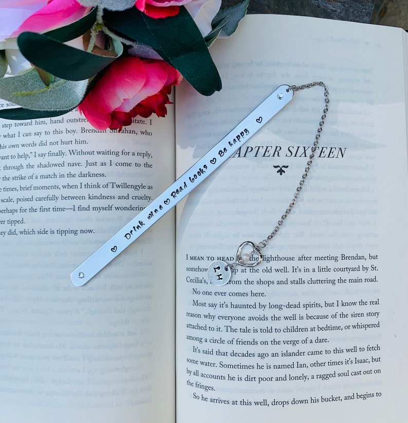 Personalized metal Bookmark, Retirement Gift For Women, Enjoy The Next Chapter, Graduation, wedding bookmark. image 6