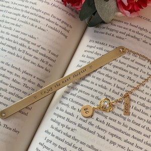 Personalized metal Bookmark, Retirement Gift For Women, Enjoy The Next Chapter, Graduation, wedding bookmark. image 9