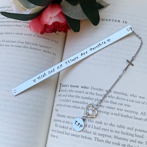 Religious bookmark, bible bookmark,Personalized baptism,confirmation, first communion bookmark gift, baptism gift, goddaughter, godson gift.