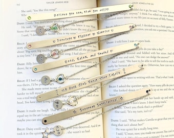 Personalized Metal Bookmark: Custom Quote, Book Lover Gift