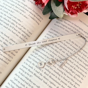 Personalized metal Bookmark Retirement Gift For Women, Enjoy The Next Chapter Graduation Gift, gift for new mom, grandma gift, bookish gift image 8