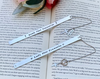 Personalized First Communion Bookmark: Religious Gift