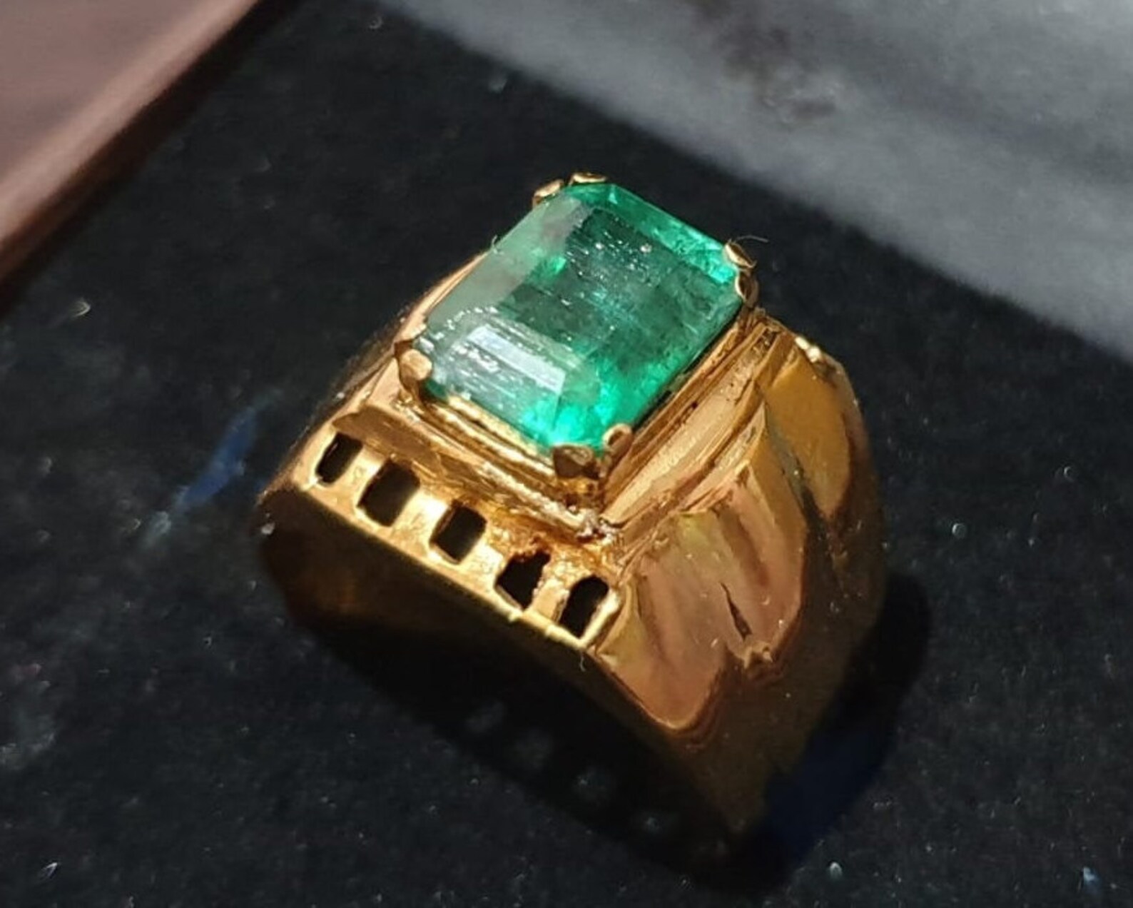 Natural Green Unheated Untreated Sawat Emerald Ring 14k Gold | Etsy