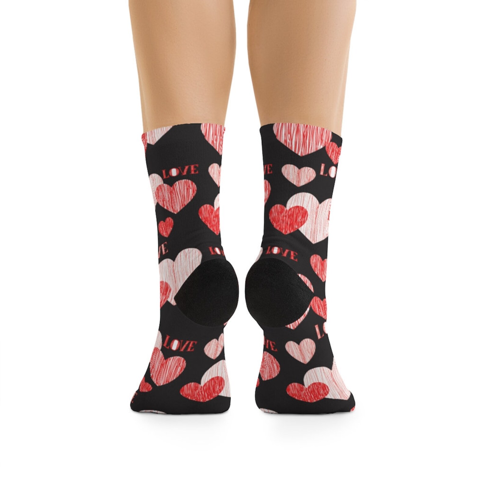 Valentine's Socks Heart Socks Cute Valentine Socks Etsy