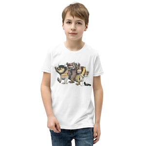 Literary kids t-shirt, Where the wild things are, book lover shirt, Youth Short Sleeve T-Shirt.