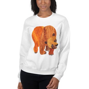 Brown bear, Adorable Brown Bear Sweatshirt, Cozy Crewneck with Bear Illustration, Charming Brown Bear, Big brown bear, Unisex Sweatshirt