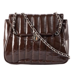Bolso Lucchi, Bolso de piel vegana marrón, Monedero marrón para mujer, Bolso de diseñador, Bolso de lujo, Bolso italiano, Bolso elegante para mujer,