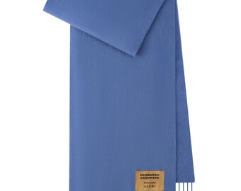 Plain Merino Wool Scarf Sky Blue 134