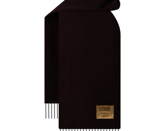 Plain Merino Wool Scarf Black