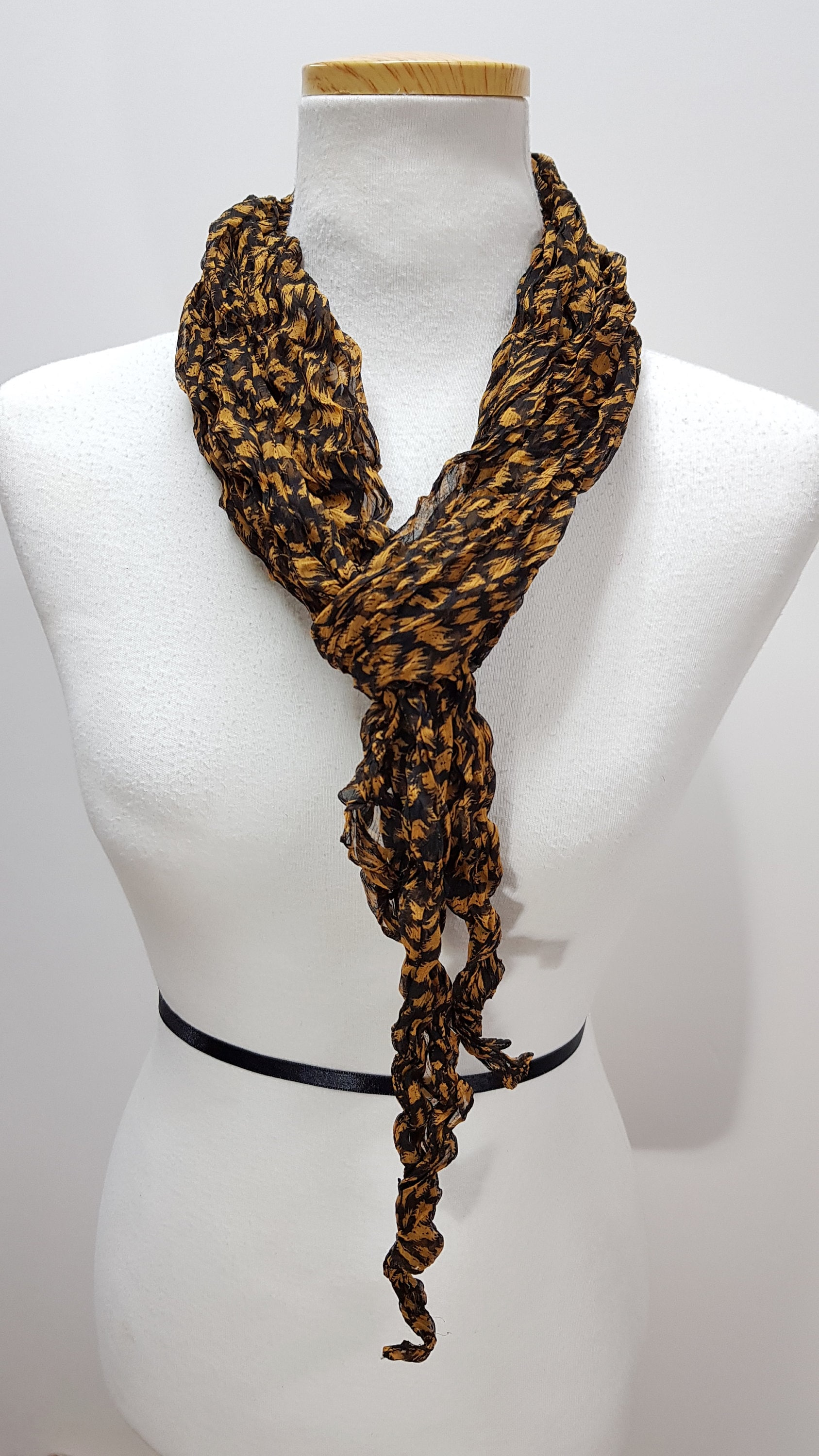 LONG SILK CRINKLE CHIFFON SCARF MY HOMESPUN HEART main image 1