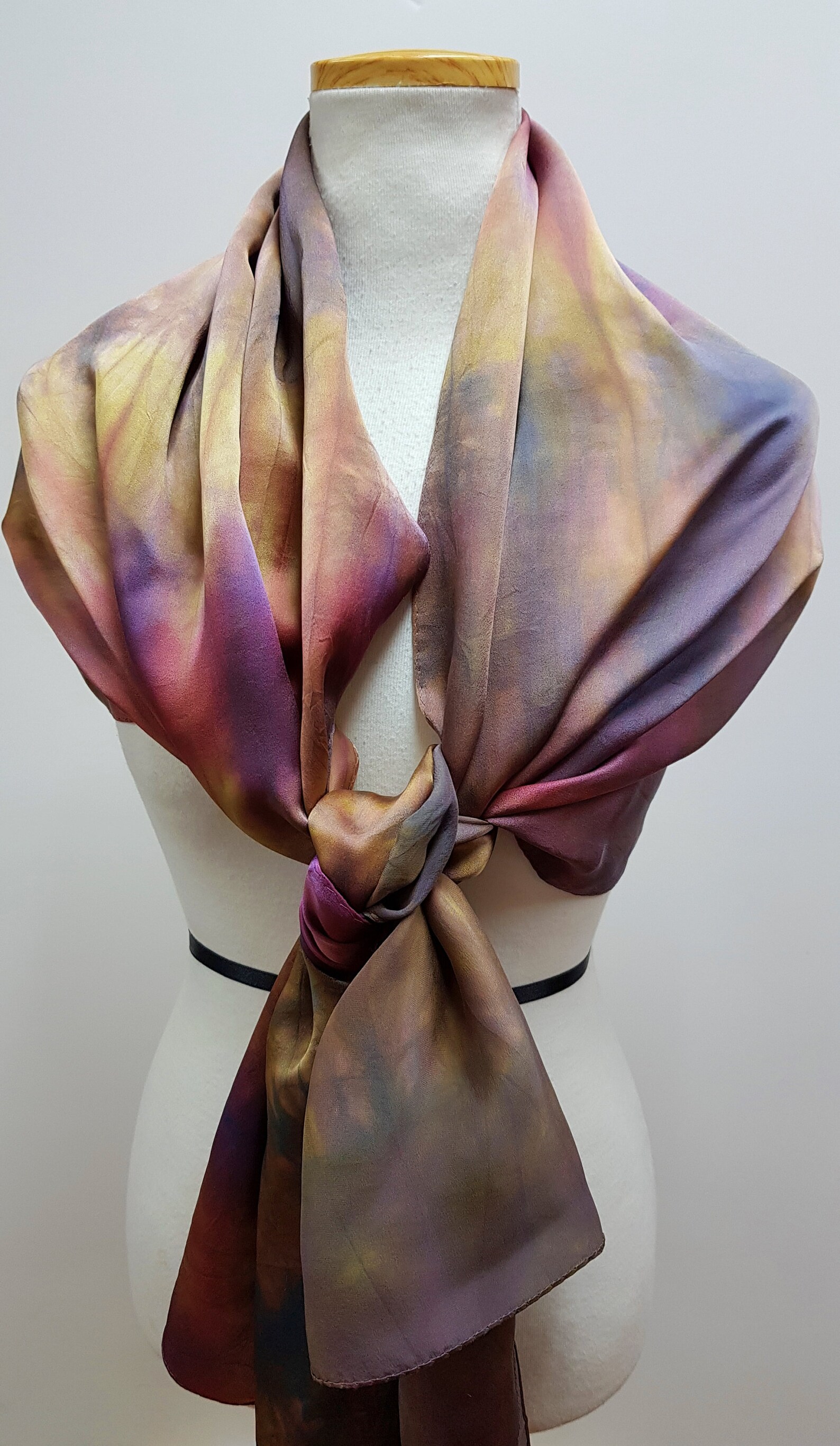 Foulard En Mousseline De Satin à Pois - 148x34 Cm - 100% Polyester Soyeux - Modèle Blanc/noir, Bleu Marine/blanc - Hat To Socks