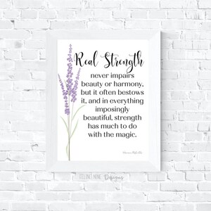 Printable quote, Printable poster, Wall art, Wall decor, Office wall decor, Gift, Inspirational, Real Strength
