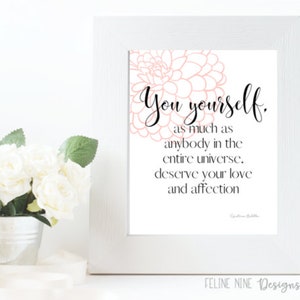 Printable quote, Printable poster, Wall art, Wall decor, Office wall decor, Gift, Inspirational, You yourself
