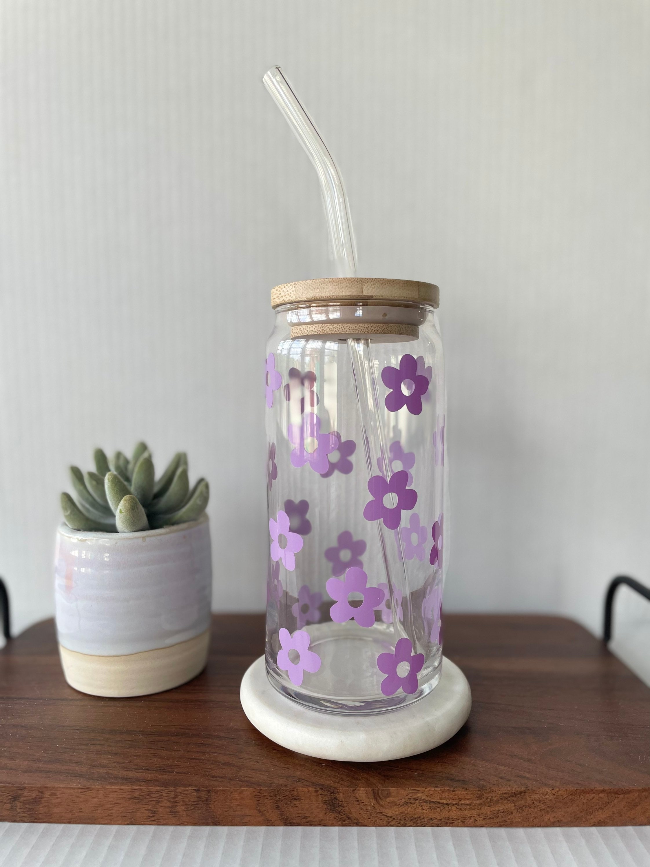 Beer Can Glass, Wildflower Beer Can Glass, Iced Coffee Glass, Iced Cof – JL  Woodworking & Designs