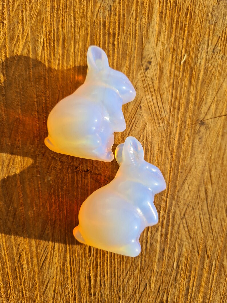 Pink Opalite Healing Home Decorations, Rabbit, 22mm Wide, 40mm High ...