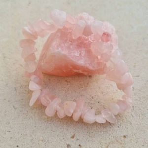 Rose Quartz Healing Bracelet: self-love, heart chakra healing, love and relationships