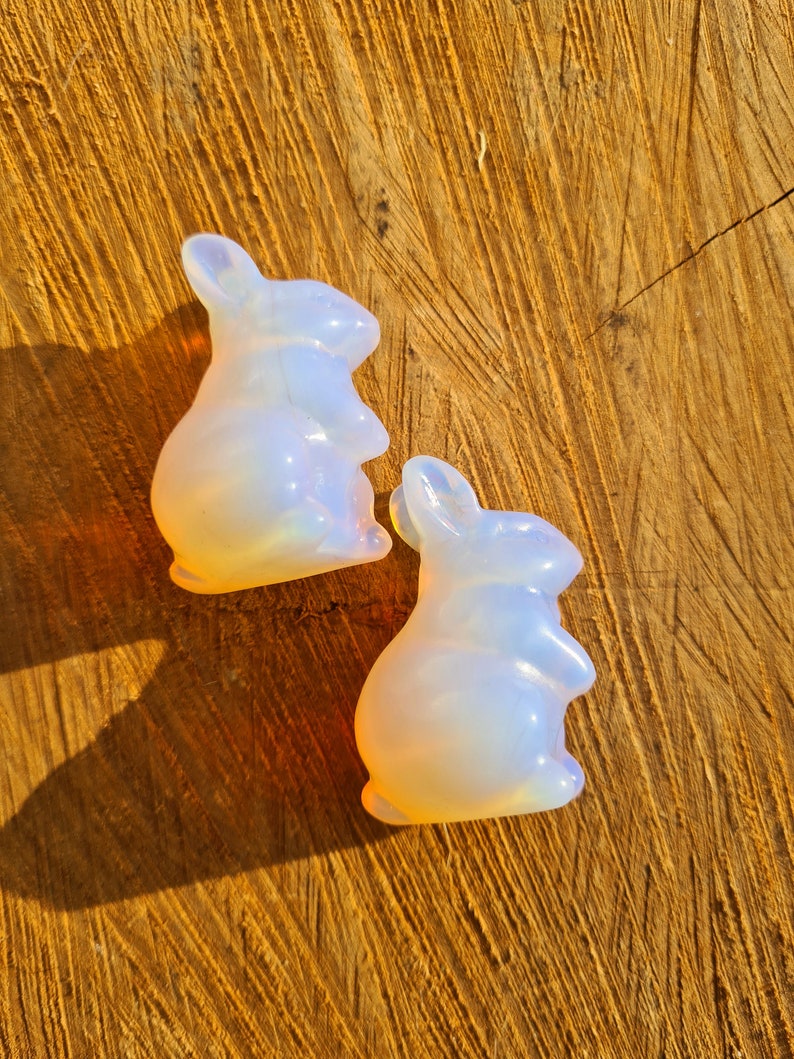 Pink Opalite Healing Home Decorations, Rabbit, 22mm Wide, 40mm High ...
