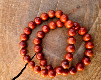 Red Jasper Crystal Bracelet - courage, strength, protection, grounding, Root chakra bracelet, Red crystal bracelet, elastic 8mm beads