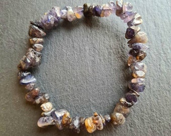Pulsera curativa de iolita: desbloquea visiones, aquieta tu mente, abre tus talentos psíquicos, estimula tu memoria, mejora tu creatividad; chips