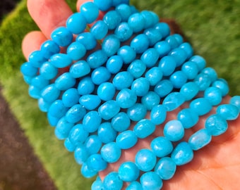 Blue Aragonite Tumblestone Healing Bracelet, Increase Our