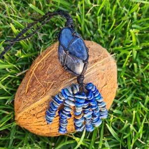 Sodalite & Lapis Lazuli Healing Amulet Necklace: Throat and Third Eye Chakra, communication, thoughts harmonizer, pendant