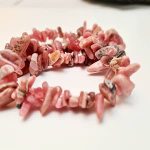 Rhodochrosite Healing Bracelet: self love, compassion, aura protection, joy, heart chakra healing, unique self-love gift