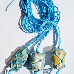 Ruby in Fuchsite Healing Pendant: Heart chakra healing, emotional stress removing, love, good luck, peace, inspiration, psychic abilities