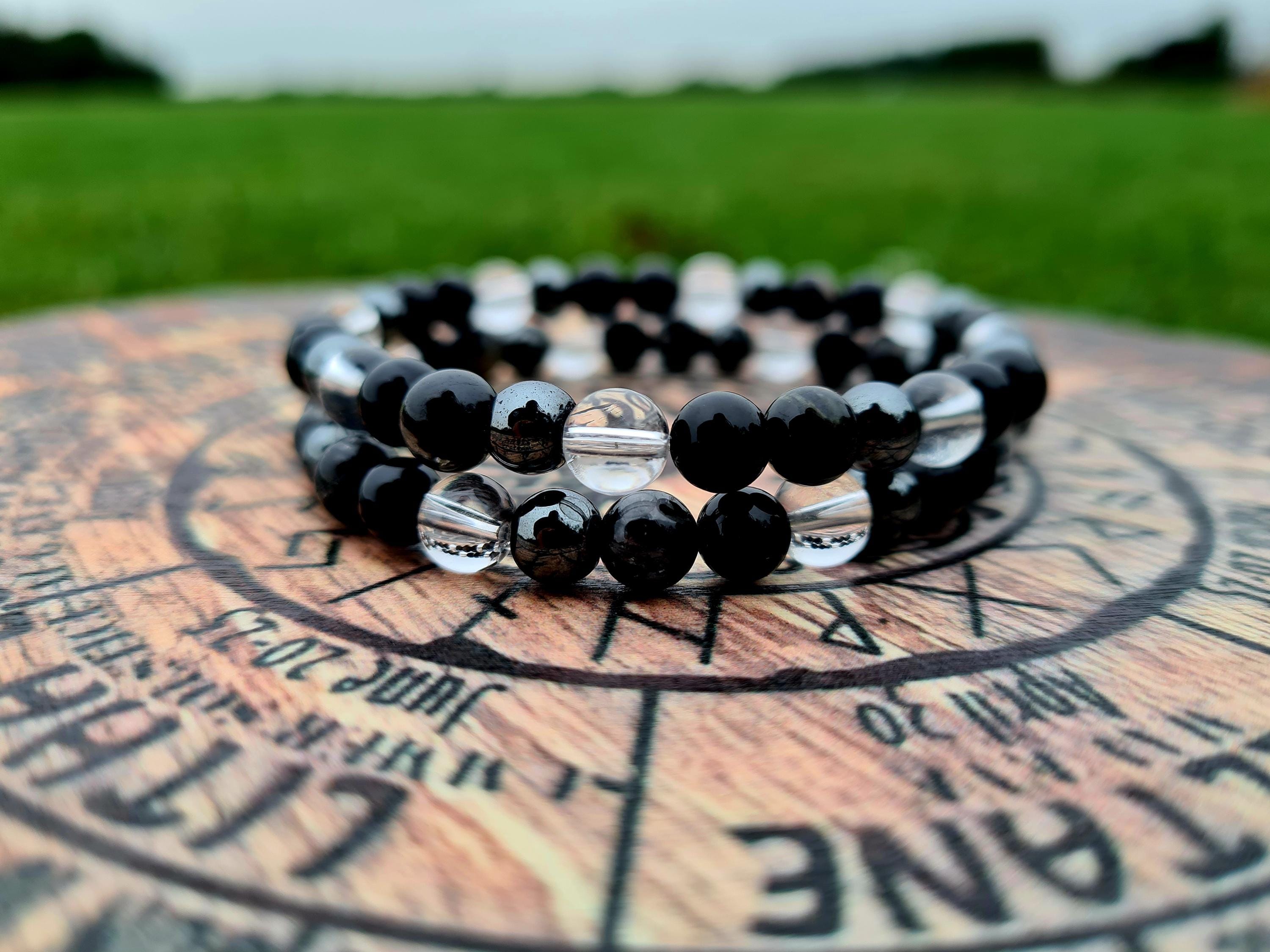 Bracciale in perline di cristallo di guarigione di pietra naturale