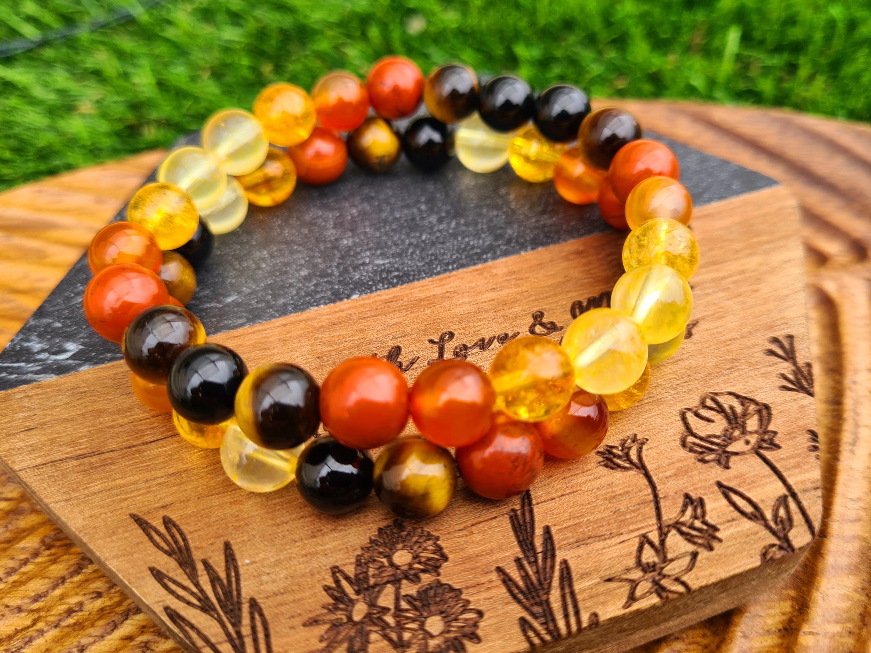 6 Sunny Crystals Healing Bracelet With Citrine, Yellow Quartz