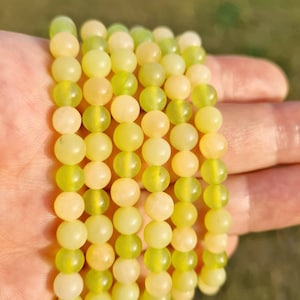 3 Colour Jade Healing Bracelet, Green Jade, Olive Jade, Yellow Jade, Natural Jade dyed, unique gift idea, custom bracelet