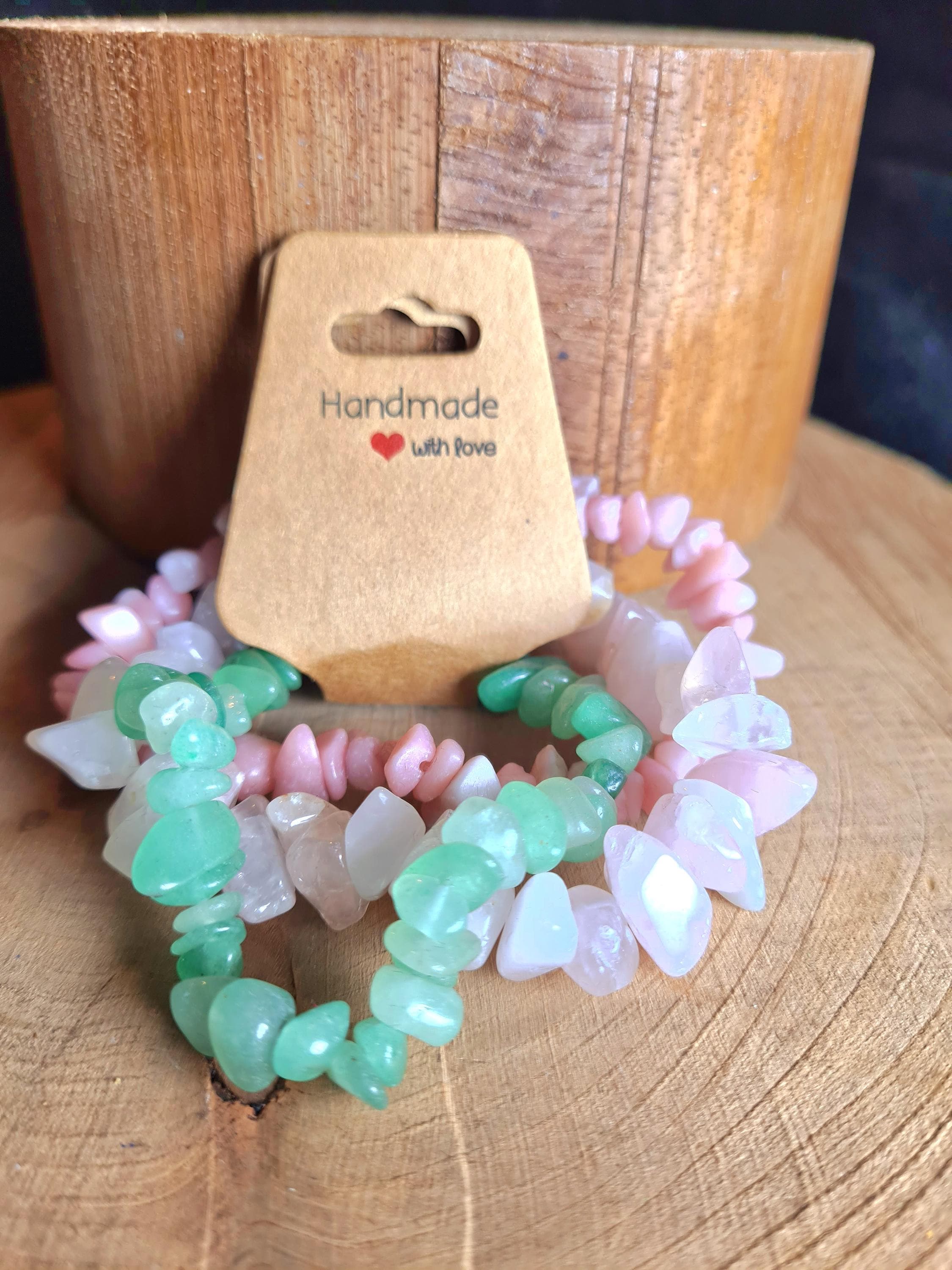 Set di 3 bracciali di cristallo: corniola, giada oliva e citrino, set di bracciali del chakra del cuore, regali convenienti, idea regalo unica, braccialetto unisex - Italia