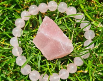 Rose Quartz Love Healing Bracelet: heart chakra healing, love ,self-love, unique gift idea