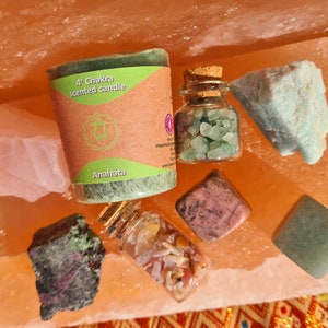 Heart Chakra Set: Green Aventurine, Amazonite, Rhodonite, Pink Opal, Ruby Zoisite, Rose Quartz, unique crystals gift set