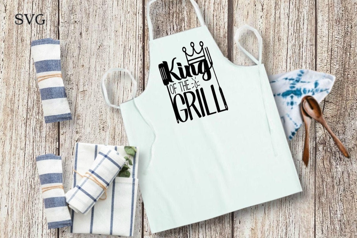 Download King of the Grill Apron Svg Grill Svg File Dad's | Etsy