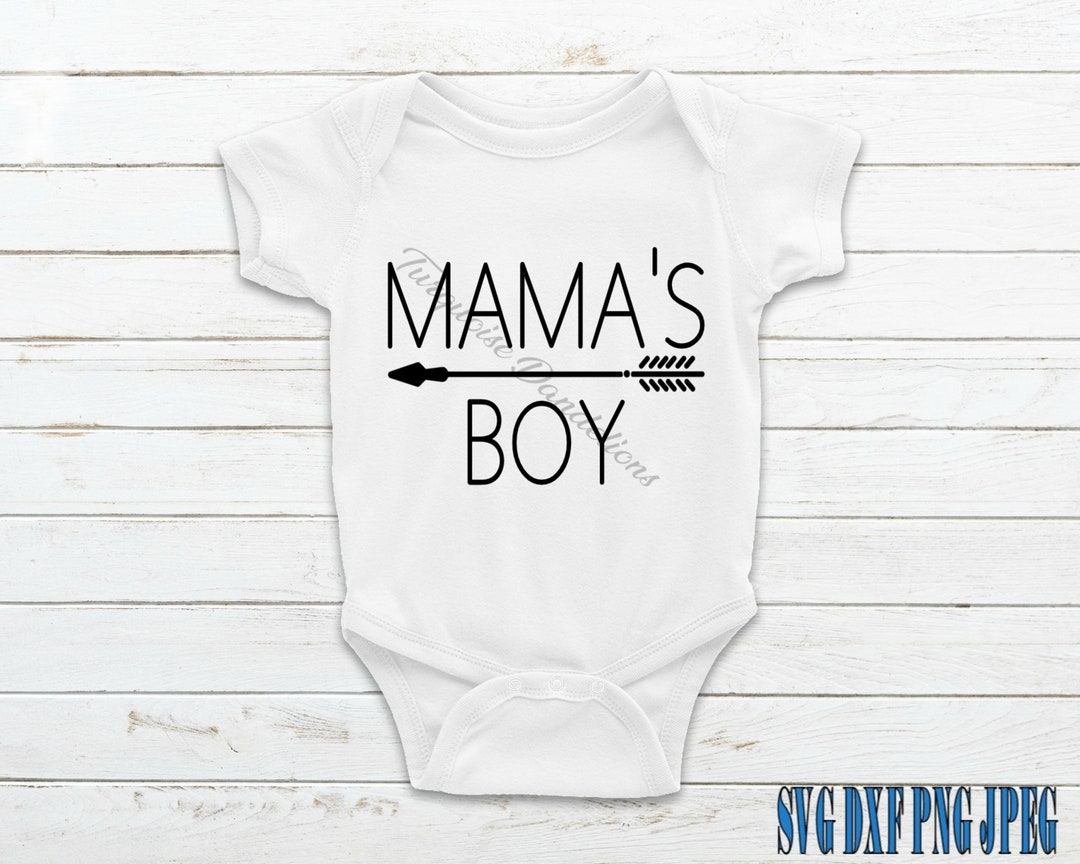 Mama's Boy Onesie File SVG DXF Png Jpeg DIY Cricut Etsy
