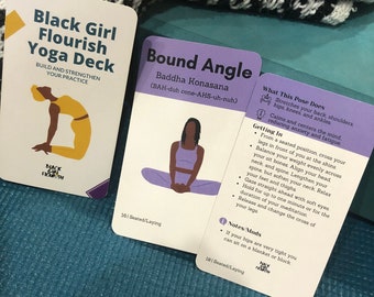 Black Girl Yoga Deck| Yoga Cards| Yoga Teacher Deck| Yoga Poses|Yoga Asanas