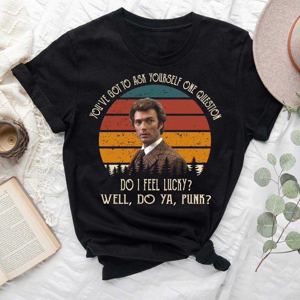 T-shirt vintage Clint Eastwood, chemise Dirty Harry Series Lovers, chemise de film Dirty Harry 1971, chemise vintage des années 1970, chemise des années 70, t-shirt de film des années 70