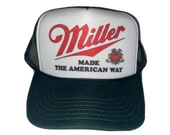 Miller-Beer-Miller-Lite-White Headwear for Mens Womens Vintage Solid Color Knitted Hat 