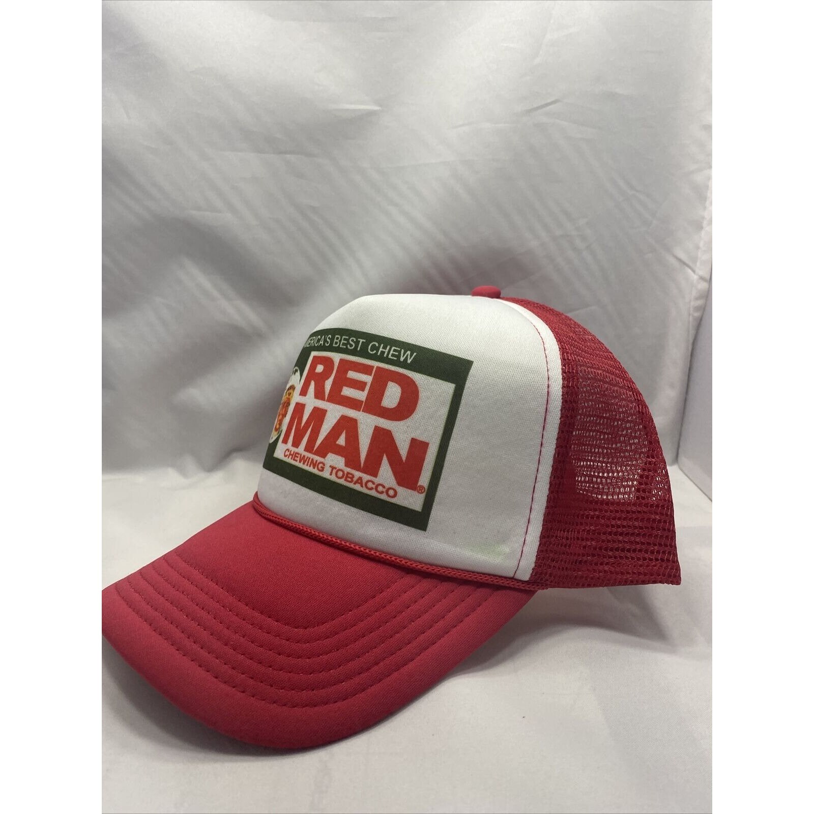 Red Man Trucker Hat Baseball Cap Mesh Vintage Redman Tobacco Etsy