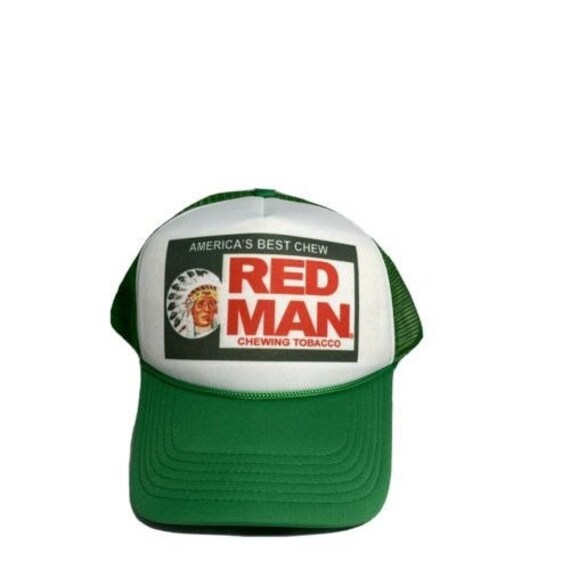 Red Man Hat Tobacco Trucker Hat Baseball Cap Mesh Redman Etsy