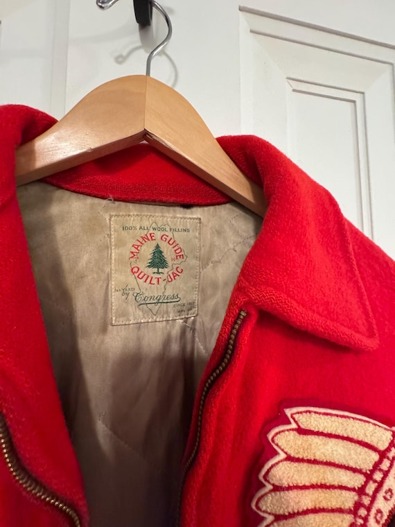 1950’s Wool Jacket Native School Patch - image 3