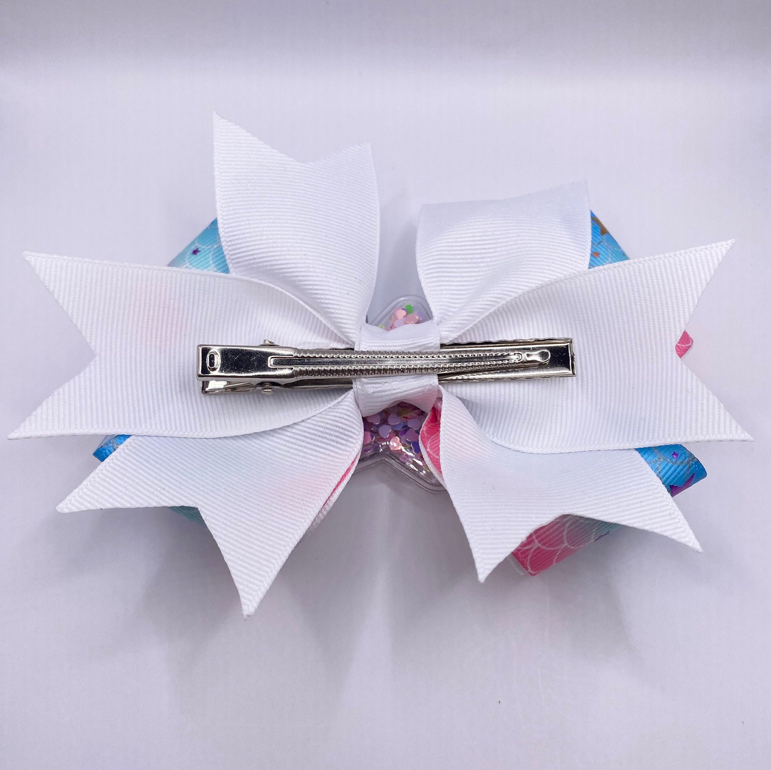 Pink and blue star bow etsy Pink and blue star bow etsy