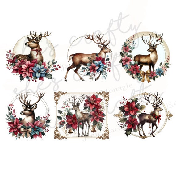 Christmas Reindeer Printable (Not a physical item)
