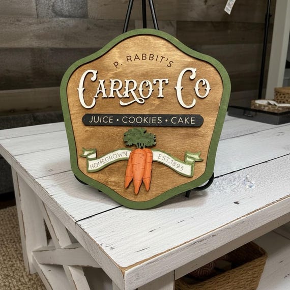 DIY Carrot Co Sign UNPAINTED