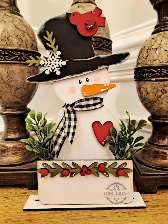Snowman Card Holder Laser SVG File (Glowforge or other lasers)