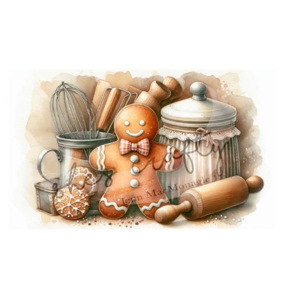 Vintage Gingerbread man Bundle Printables (Not a physical item)