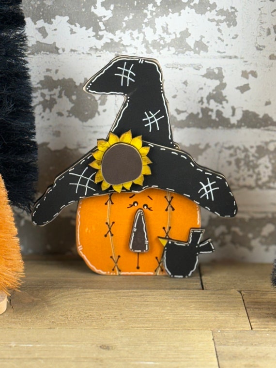 Stitched Up Pumpkin Unpainted/ Unassembled DIY Kit (Do it yourself)