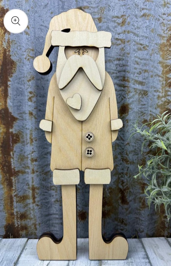 Tall leg Santa Unpainted/ Unassembled DIY (Do it yourself)
